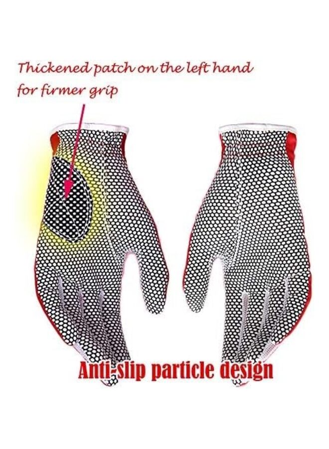 يُسلِّم قفازات جولف نسائية، زوج واحد، نظام إمساك مُحسّن، بارد ومريح - Image 4